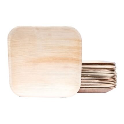 Areca plam leaf plate 6*6 Inch(25 Pieces)